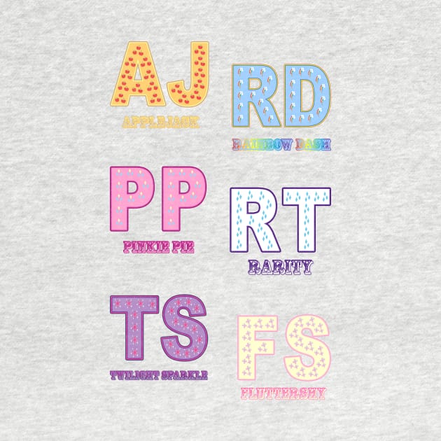My little Pony - Elements of Harmony Initials V2 by ariados4711